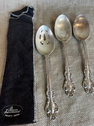 111) Reed & Barton Sterling Silver 3 Serving Spoons