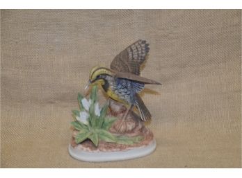 139) Porcelaine Andrea By Sadek Meadown Lark Bird Statue 6'H