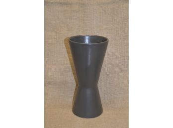120) Brown Pottery Double Cone Vase 9'H