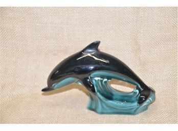 121) Small Dolphin Figurine Statue Turquoise