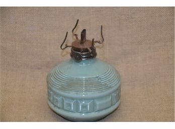 167) Vintage Glass Oil Lamp