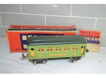 (#78) Box Vintage Lionel Prewar Train 027 Track No. 607 Pullman Car 'o' Gauge