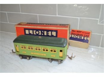 (#80) Box Vintage Lionel Prewar Train 027 Track No. 607 Pullman Car '0' Gauge