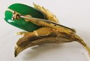 Hattie Carnegie Leaf Form Brooch, Pair Of Austria Earrings And A Cameo