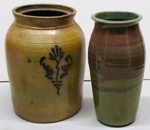 2 Stonewear Vases