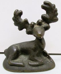 Bronze Paperweight Figure Of A Seated Elk