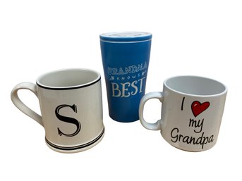 S Mug, Grandma Mug And I Love Grandma Mug