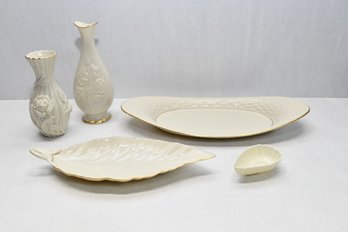 4 Pieces Of Lenox  & 1 Belleek Piece