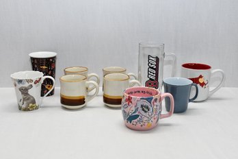 Assorted Mugs (Pyrex, Opal House, Pier One, Red Sox)