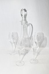 Wine Decanter  With 4 Glasses