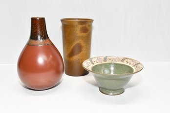 Pottery Bowl, Bennington Pottery Vase, Vase