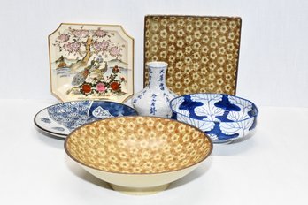 Andrea By Sadek Plate, Sound Collection Japan Bowl & Plate, Blue/White Bowl, Asian Vase, Fish Plate