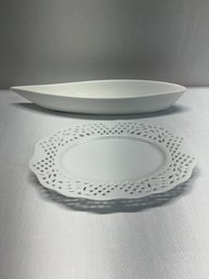 2 White Dishes