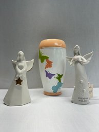 Two Angels And Vase