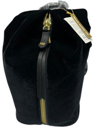 Aimee Kestenberg Black Velvet & Leather Backpack