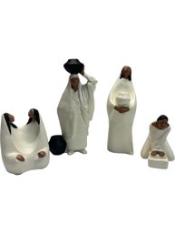 Set Of 4 Nova-5 Inc. Native American Hand-Cast Figures