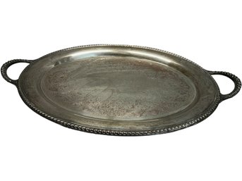 Large Handled Silverplate Tray 24' Long