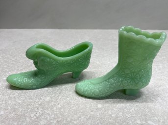 Set Of 2 Jadeite Shoes