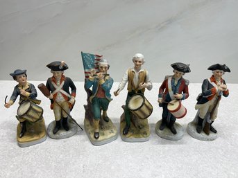 Set Of 6 Lefton Military Figurines