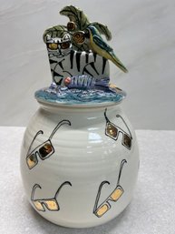 Cynthia Jenkins Covered Cat Jar