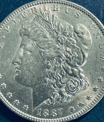1887 MORGAN SILVER DOLLAR COIN- BU/ BRILLIANT UNCIRCULATED!