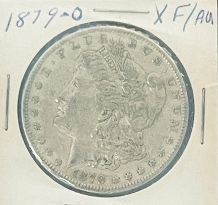 1879-O MORGAN SILVER DOLLAR COIN - XF - IN FLIP