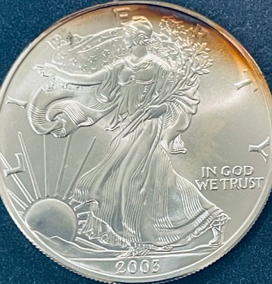 2012 US SILVER AMERICAN EAGLE - 1 0ZT 99.9 FINE SILVER DOLLAR COIN - IN SEALED PLASTIC