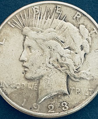 1923-S PEACE SILVER DOLLAR COIN
