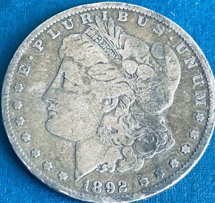 1892 MORGAN SILVER DOLLAR COIN - DARK BEAUTY