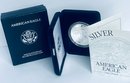 1998 P SILVER AMERICAN EAGLE PROOF .999 ONE TROY OUNCE DOLLAR COIN IN BOX & CASE!