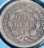1852 SEATED LIBERTY SILVER DIME COIN - XF!
