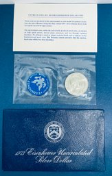 1973-S 40 PERCENT SILVER UNCIRCULATED EISENHOWER SILVER DOLLAR - ORIGINAL BLUE ENVELOPE