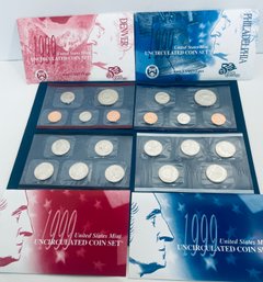 1999 US Mint Set 18 Coin Uncirculated Set Complete Philadelphia & Denver W/ OGP