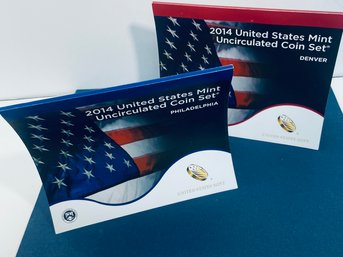 2014 United States P & D Mint Uncirculated Coin Set In Original Government Packaging