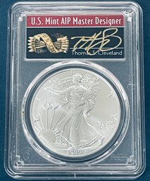 2022 SILVER AMERICAN EAGLE $1 99.9 FINE SILVER -FIRST STRIKE -PCGS GRADED -MS70- 1 OF 500