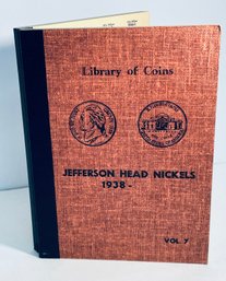LOT (59) JEFFERSON NICKEL COINS -1938-1961- IN LIBRARY OF COINS ALBUM - (10) WAR NICKELS INCLUDED!