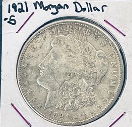 1921-S MORGAN SILVER DOLLAR COIN IN FLIP