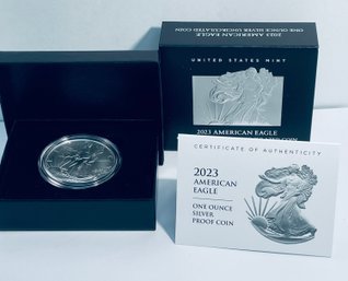 2023 US MINT SILVER AMERICAN EAGLE .999 ONE TROY OUNCE DOLLAR UNCIRCULATED SILVER COIN IN BOX!