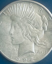 1922-S PEACE SILVER DOLLAR COIN
