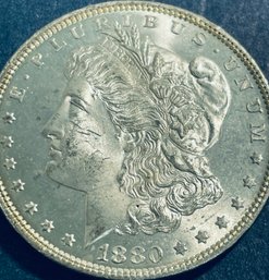 1880 MORGAN SILVER DOLLAR COIN - BU/ BRILLIANT UNCIRCULATED!
