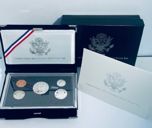 1998 UNITED STATES MINT PREMIER SILVER PROOF SET IN CASE & BOX