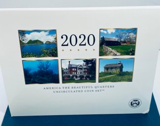 UNITED STATES MINT 2020  AMERICAN THE BEAUTIFUL QUARTERS COINS- UNCIRCULATED COIN SET - IN OGP