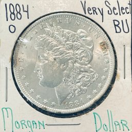 1884-O MORGAN SILVER DOLLAR COIN- BU / BRILLIANT UNCIRCULATED! - IN FLIP