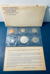 1965 US MINT 40 PERCENT SILVER PROOF SET - ORIGINAL ENVELOPE - INCLUDES 5 COINS