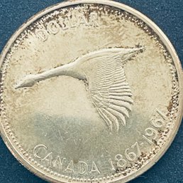 1967 CANADIAN SILVER DOLLAR COIN