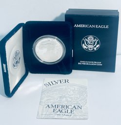 1994 US SILVER AMERICAN EAGLE PROOF .999 ONE TROY OUNCE DOLLAR COIN IN BOX & CASE! KEY DATE!