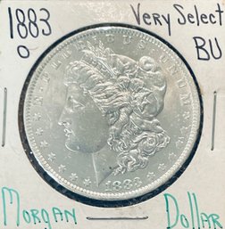 1883-O MORGAN SILVER DOLLAR COIN- BU / BRILLIANT UNCIRCULATED! - IN FLIP