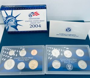 2004-S Proof Set U.S. Mint Original Government Packaging OGP - NON-SILVER - BOX IS DAMAGED - SEE PICTURES