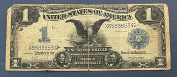 1899 $1 LARGE BLACK EAGLE SILVER CERTIFICATE BLUE SEAL