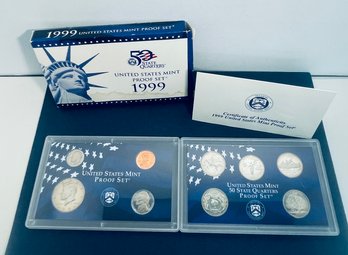 1999-S Proof Set U.S. Mint Original Government Packaging OGP - BOX IS STAINED - SEE PICTURES